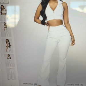 Gina white pant set